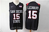 Nike San Diego State 15 Kawhi Leonard Black College Basketball Jersey,baseball caps,new era cap wholesale,wholesale hats